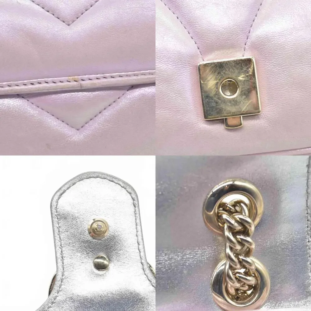 Gucci Iridescent Nappa Chevron Matelasse Small GG Marmont